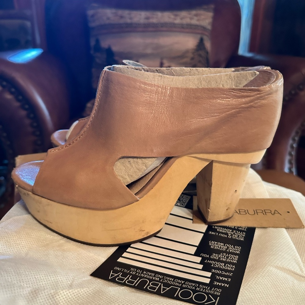 Nude Leather Women's Heels